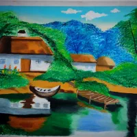 نقاشی رنگ روغن،آبرنگ،مداد رنگی،پاستل وسیاه قلم