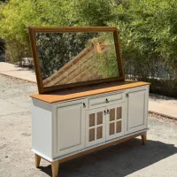 ست سه تیکه میز TV آیینه کنسول و جاکفشی مینی مال