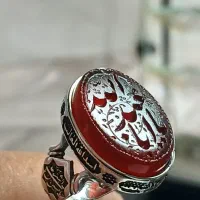 انگشتر نقره عقیق (یا اباعبدالله)