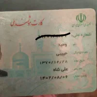کارت ملی پیدا شده