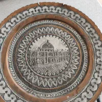 سینی مس کنده کاری ۸۵سال پیش،سینی برنجی ۱۰۰ساله