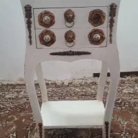 میز تلفن چوبی