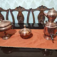 سماور ذغالی،آجیل خوری،شکلاتخوری مسی