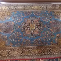 فرش  دستبافت ۴/۵ متری  آنتیک  زمیته سبز