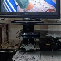 فروش میز تلویزیون مشکی شیشه ای