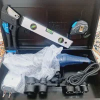 اتو لوله با تراز و متر و قیچی لوله بر