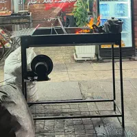 منقل ذغالی فن دار