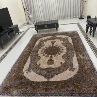 فرش ماشینی ابریشم دست بافت گونه تافته ی قم