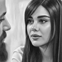 سفارش حرفه ای نقاشی سیاه قلم و رنگ روغن