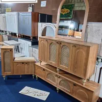 کنسول با آینه و میزتلویزیون و جاکفشی رنگ جذاب جدید