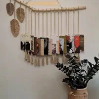دیوارکوب مکرومه کتابخونه شلف جادستمالی
