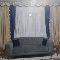 دوجفت پنل کنار پرده مخمل ترک