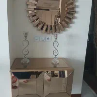آینه و کنسول کمد دار و ساعت