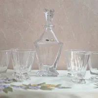 تنگ و لیوان شربت خوری بوهمیا