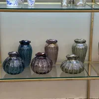 گلدان بلوری رنگی مرواریدی ۲ مدل زیر قیمت