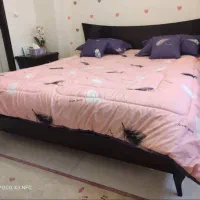 سرویس خواب دونفره چوبی - تخت، پاتختی، دراور و آینه