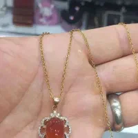 آویز گردنی طلاروس فیروزه نیشابوری
