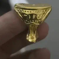 پایه دوچشم طلایی گوزن نشسته سرگوزن