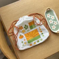 کوله پشتی پارچه ای نقاشی بادست