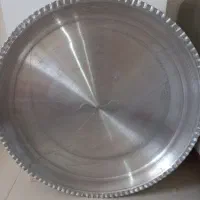 سینی روحی قدیمی و دو ابکش روحی پایه دار