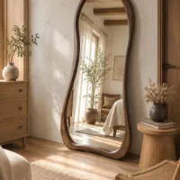 بازار بزرگ مبل ملل آینه قدی چوبی دفرمه