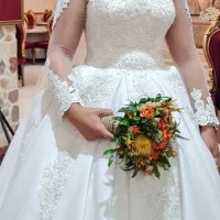 لباس عروس مزون دوز ساتن درجه ۱