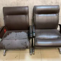 ۴ عدد صندلی اداری چرم