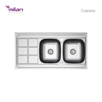سینک ظرفشویی میلان مدل ۱۰۱۹ روکار
