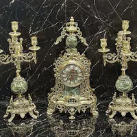 شمعدان و ساعت کنت رنگبندی برنز