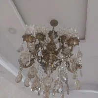 یه جفت لوستر برنز ۱۰ شاخه با لامپ