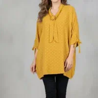 شومیز مانتویی یقه کرواتی مدل اشکی