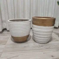 ۲ عدد گلدان سفالی