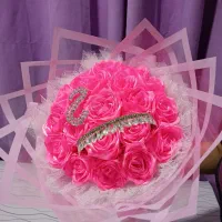 دسته گل روبانی