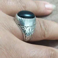 انگشتر نقره وسنگ جاسبر