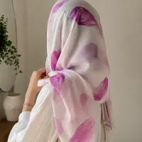 شال نخی طرح پر