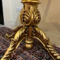 میز ناهارخوری منبتی ورق طلا