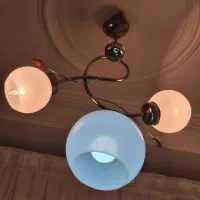 لوستر اشپزخانه فلزی سه شاخه