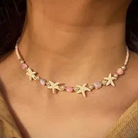 گردنبند و دستبند صدفی باصدف طبیعی