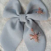 گل سر پاپیونی گلدوزی شده