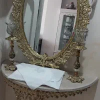 آیینه و شمعدان برنز نو نو
