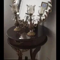 آیینه و شمعدان برنزی