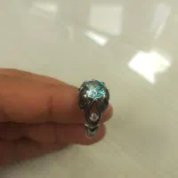 انگشتر موزانایت رکاب شناسنامه دار دو مهر و دو رنگ