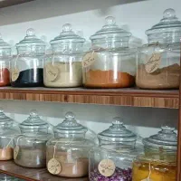 شیشه جای حبوبات و ادویه و گیاهان دارویی