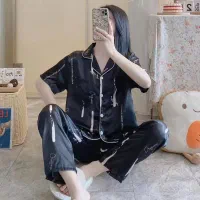 ست دو تیکه تیشرت+شورتک/تیشرت جلو دکمه دار+شلوار