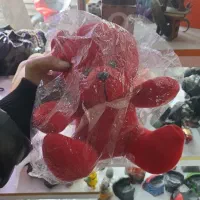 عروسک های دخترونه خرس قرمز صورتی ولنتاین هدیه تولد