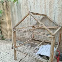 قفس  پرنده و مرغ توری چرخ دار