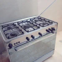 فر گاز با جوجه گردان و سینی فر بزرگ