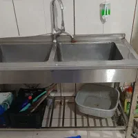 سینک دو لگن با شیر گردون