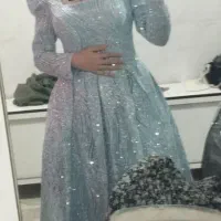 لباس مجلسی دخترانه آبی