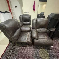 مبل چرم امریکایی تخت شو